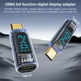 thumbnail image 4 of Adaptador USB C, Deteción de Potencia de Volt de Corriente PD 240W TUPO DE CARGA C Adaptador de extensión USB 4.0 para múltiples Dispositivos, 4 of 7
