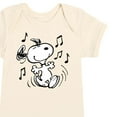thumbnail image 3 of Peanuts - Snoopy Dancing Happily - Infant Baby One Piece, 3 of 6