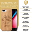 thumbnail image 7 of Case Yard Wooden Case Outside Soft TPU Silicone, Slim Fit Shockproof Wood Protective Phone Cover for Girls Boys Men and Women, Supports Wireless Charging Aries Sign Design case for iPhone-8-Plus, 7 of 7