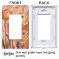 thumbnail image 3 of Yayeee Rocker Switch Wall Plate 2-Gang 4.7"x4.6" Home Decorative Outlet Cover, Abstract Orange Flowers, 3 of 6