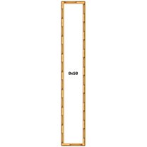 8x58 Frame Gold Bamboo Solid Wood Picture Frame | 1 Inch Moulding Width | Interior Frame Depth 0.75