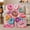 Bright Donuts, variant on Rainbow Donuts with Hearts on Pink, Energetic Bakery Style for Dessert Lovers, Colorful Icing Pastry Pattern and Birthday Gift, Cozy Flannel Blanket for Game Room and Bedroom, Home Decor