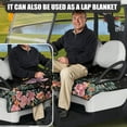 thumbnail image 5 of Renewold Golf Cart Seat Cover with 4 Pockets Comfort Sweat Absorption Golf Cart Towel Seat Cover Accessories Universal Fit for 2 Person Club Car, Dragonfly Moon Flower, 5 of 7