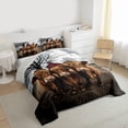thumbnail image 3 of Castle Fairy Highland Cattle Full Size Comforter Sets,Vintage Cabin Windmill Bedding Sets, 3 of 8