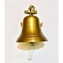 7.5" Medieval Brass Ship Wall Bell with Bracket & Lanyard | Nautical Antique Finish Gift Décor