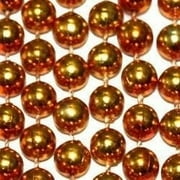 10 Dozen Metallic Orange Mardi Gras Beads