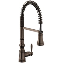 Moen S73104ew Weymouth 1.5 GPM Single Hole Pre-Rinse Pull Down Kitchen Faucet - Bronze