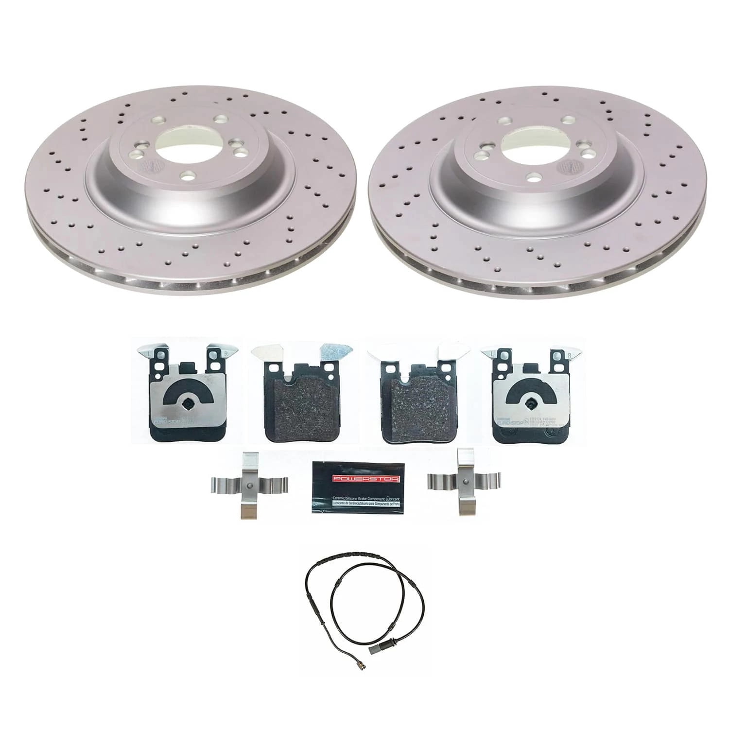 PowerStop Rear Euro-Stop ECE-R90 Certified Brake Pad and Rotor Kit ESK7019