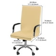 thumbnail image 4 of PiccoCasa Stretch Office Chairs Slipcovers with Zippers and Bottom Strips, Champagne, 4 of 8