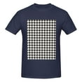 thumbnail image 4 of Bingfone Houndstooth Black And White Men'S Loose Fit Short-Sleeve Pocket T-Shirt, 4 of 7