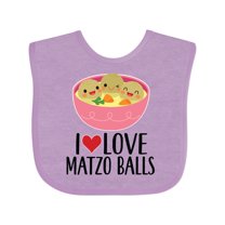 Inktastic I Love Matzo Balls Boys or Girls Baby Bib