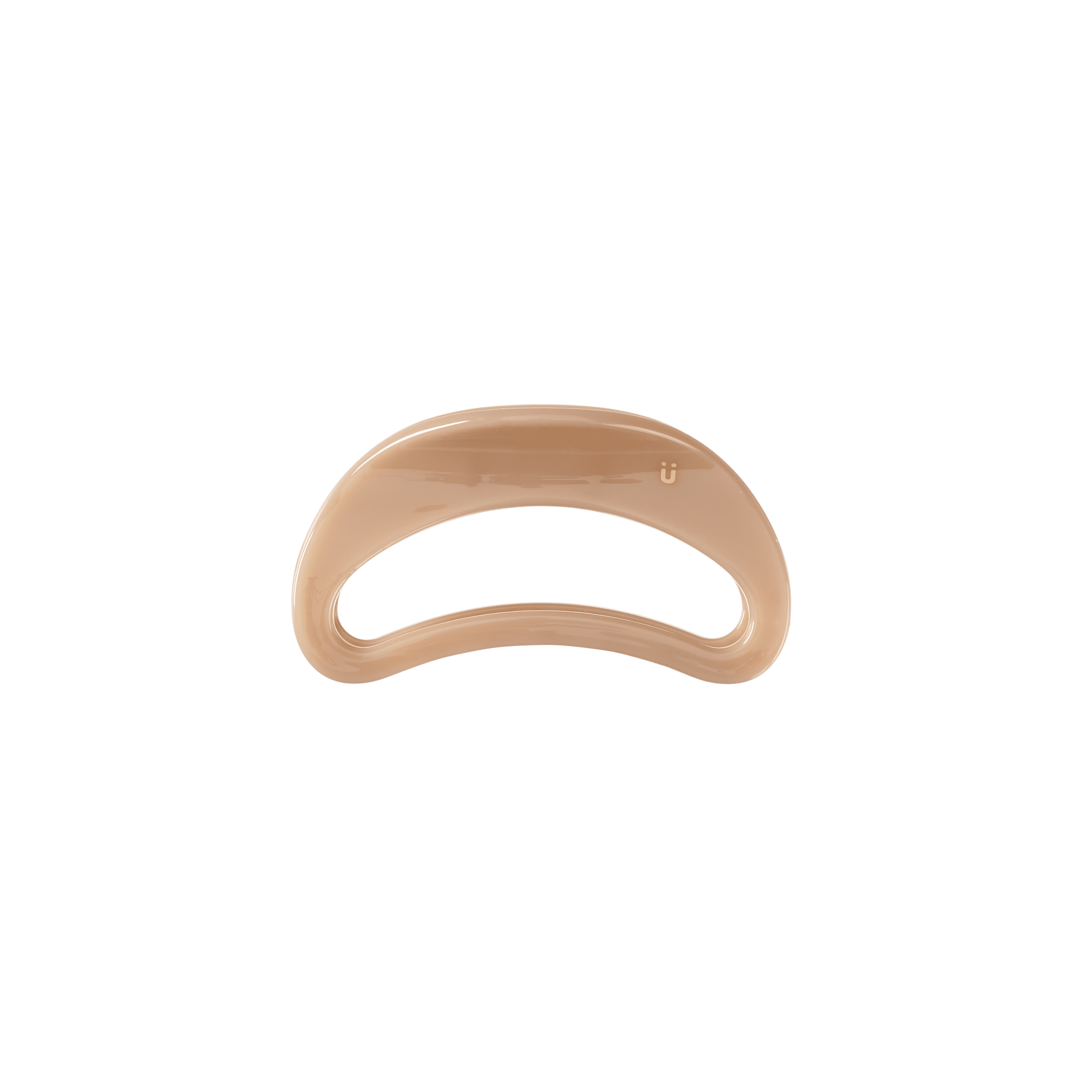 Scunci Luxe by Conair Open Oval Claw Clip, Nude with Gold-Tone Accents, 1 Count