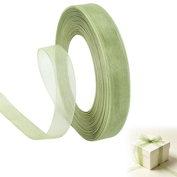 CYSFASHION Chiffon Sheer Ribbon Fringe Edge Ribbon For Bouquet Wrapping Wedding Decor