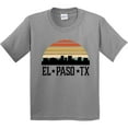 thumbnail image 3 of Inktastic El Paso Texas Skyline Retro Youth T-Shirt, 3 of 5