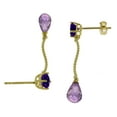 thumbnail image 2 of Galaxy Gold 14k Solid Gold Dangle Earrings with Amethysts, 2 of 2