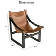 thumbnail image 2 of Lima Natural Top Grain Leather Sling Chair with Black Solid Wood Frame, 2 of 8