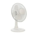 Mainstays 12" 3Speed Oscillating Table Fan, Model FT3013PW, White