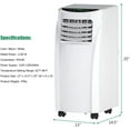 thumbnail image 2 of Gymax 8000BTU 3-in 1 Portable Air Conditioner Cooler Fan Dehumidifier ASHRAE w/ Wheels, 2 of 8