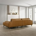 thumbnail image 5 of Oasis Modern Design Top Grain Leather Right-Faced Sectional Sofa in Tan, 5 of 7