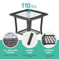 thumbnail image 3 of Ktaxon Wicker Side Table, Patio Rattan Coffee Table for Patio, Garden, Porch, Living Room, 2 Tiers End Table for More Storage Space, Gray, 3 of 7
