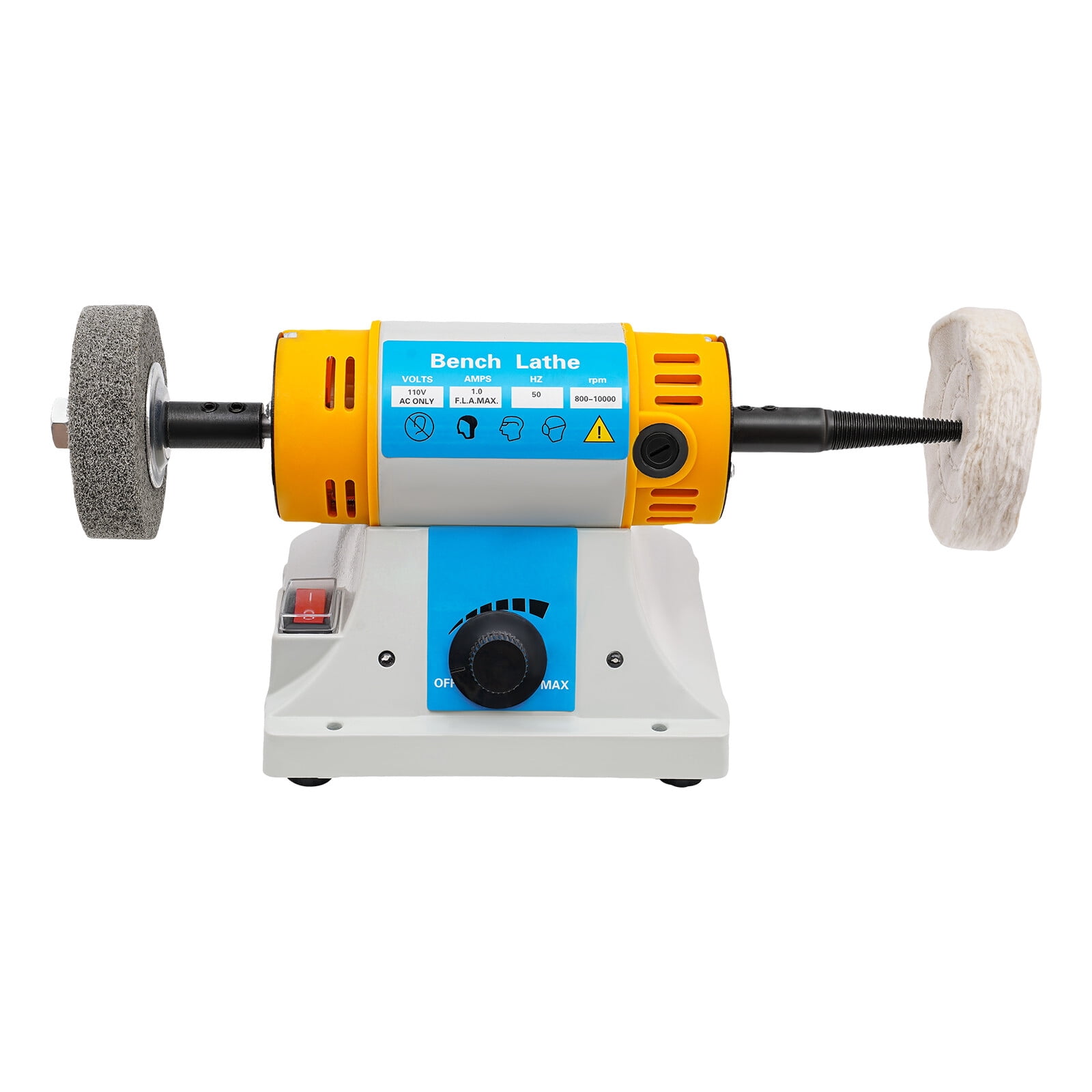 7.87*5.9inch Modern Yellow Jewelry Bench Polisher Bench Lathe Polishing Buffer Grinder Buffing Machine