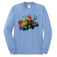 thumbnail image 2 of Wild Bobby, Colorful Rainbow Moose Head Wildlife Animal Lover Mens Long Sleeve Shirt, Light Blue, 2XL, 2 of 3