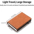 thumbnail image 7 of Wallets for Men, Pop up Men's Simple Genuine Leather Wallet Rfid Blocking, Credit Card Holder Anti-Theft, Slim, Minimalist, Front Pocket, Id Window (Black#1), 7 of 7