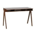 thumbnail image 2 of Hawthorne Collections Portola Solid Acacia Wood Desk - Brown, 2 of 8