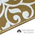 thumbnail image 3 of SUSSEXHOME Leaves Collection 2'x3' Beige&White Area Rug, Extra Soft and Comfy Carpet, Area Rugs for Kitchen, Living Room Rug, Runner Rug, Indoor Rugs for Bedroom, Machine Rug for Kids Rug, Area Rug, 3 of 6