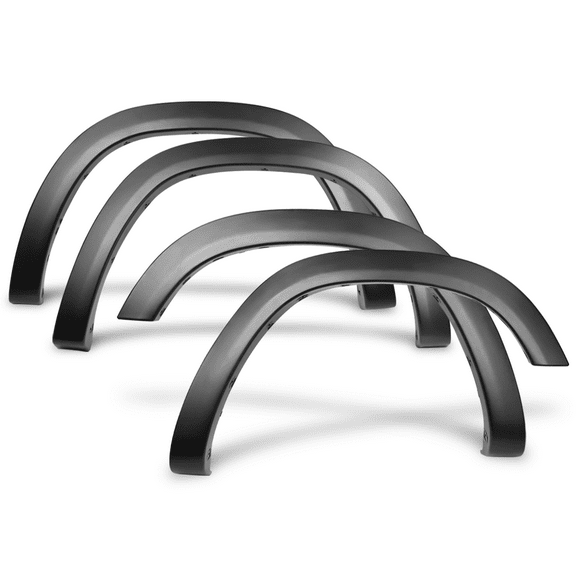 Ikon Motorsports Compatible with 19-25 Dodge Ram 1500 Truck OE V2 Style Front Rear Textured Fender Flares Black 4PC Set - PP