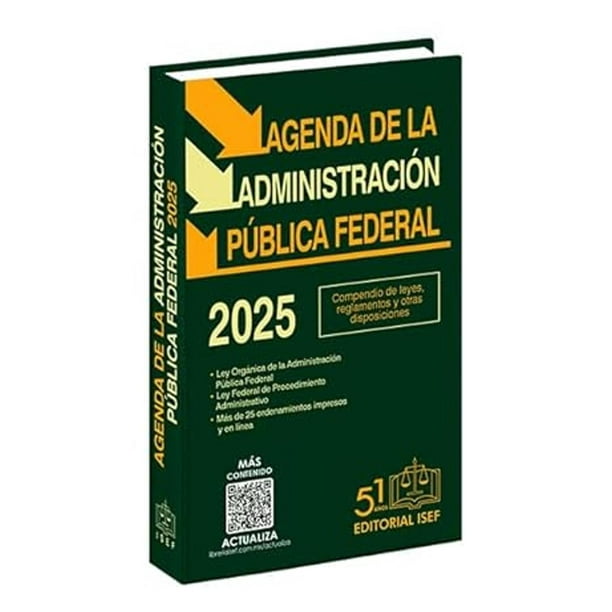 Libro Agenda De La Administracion Publica Federal 2025 Tapa Blanda, Autor Ediciones Fiscales Isef, Editorial Ediciones Fiscales Isef