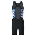 thumbnail image 2 of Zaldita Girls Boyleg Swimsuit Sleeveless Open Back Bathing Suit Quick Drying Wetsuit Summer Sunsuit Blue Camouflage&Black 14, 2 of 7