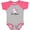 Baseball Heather and Hot Pink, variant on Inktastic 1st Birthday Unicorn Girls Baby Bodysuit