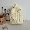 thumbnail image 6 of EDFRWWS 3Pcs Nylon Polka Dot Bow Backpack with Lunch Box And Pencil Case Students Bookbags Sets Large Capacity (Yellow), 6 of 10