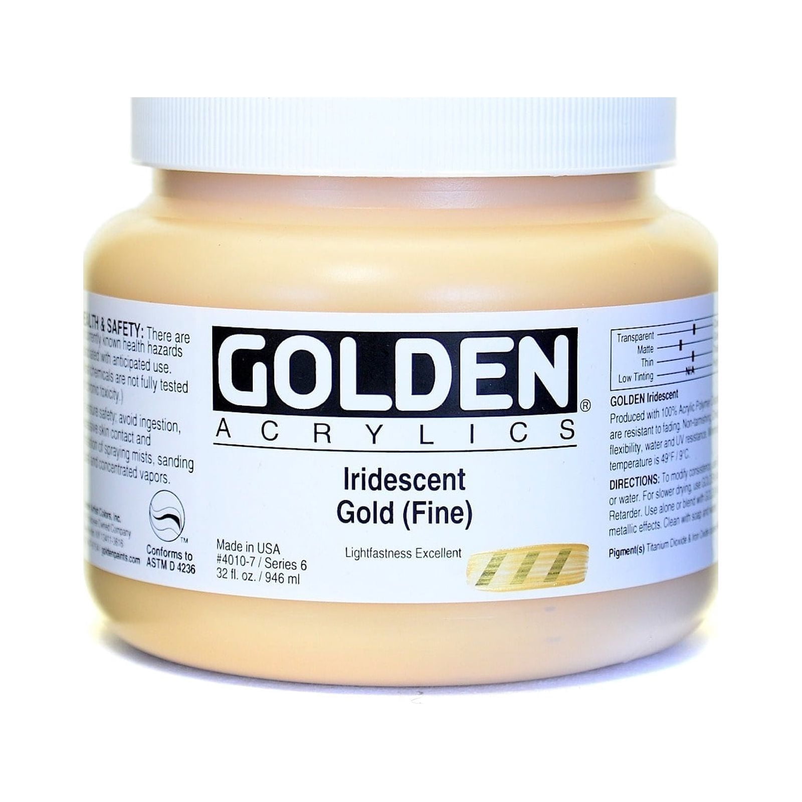 Golden Heavy Body Acrylic Paint, 2 Ounce, Iridescent Copper Light Coarse