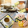 thumbnail image 4 of Lemon Kitchen Oven Mitt and Pot Holder Sets 2 Pcs for Baking, Cooking and Grilling, Heat Resistant Up To 392 °F, 4 of 7