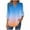 Womens Fall Clothes Light Blue, variant on Womens Tunic Tops, 3/4 Sleeve Shirts for Women Fall Fashion Loose Fit Ombre Tie Dye Lapel V Neck Dressy Blouses with Button