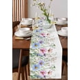 thumbnail image 4 of Ldtrchee Spring Floral Table Runner 36 Inches, Watercolor Herbs Summer Botanical Bed Runner Dresser Scarves Tabletop for Indoor Outdoor Parties/Ceremony/Banquet, 13"x 36", 4 of 8
