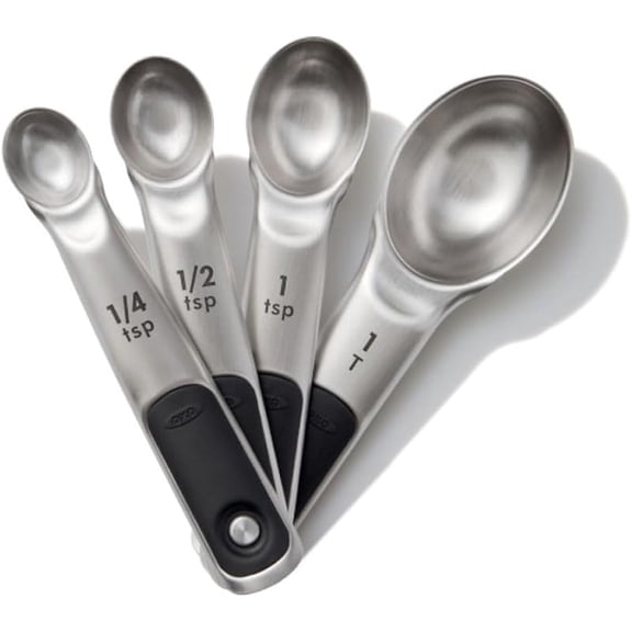 MY Good Grips 4 Piece Stainless Steel Measuring Spoons with Magnetic Snaps