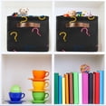 thumbnail image 6 of Storage Basket Colorful Question Mark Foldable Canvas Laundry Baskets Bin Waterproof Inner Layer with Sturdy Handles for Toy Nursery Blanket Clothes 2 Pack, 6 of 7