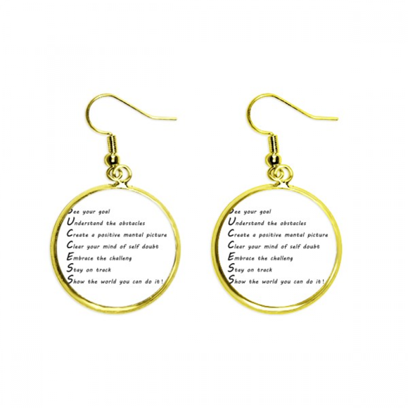 embrace challenges do it quote ear dangle en drop earring jewelry woman