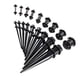 thumbnail image 5 of Kit de Estiramiento de Medidores de Oreja 18 Piezas Sunnimix Tapones Cónicos 14G-00G Expansores Negros, 5 of 5