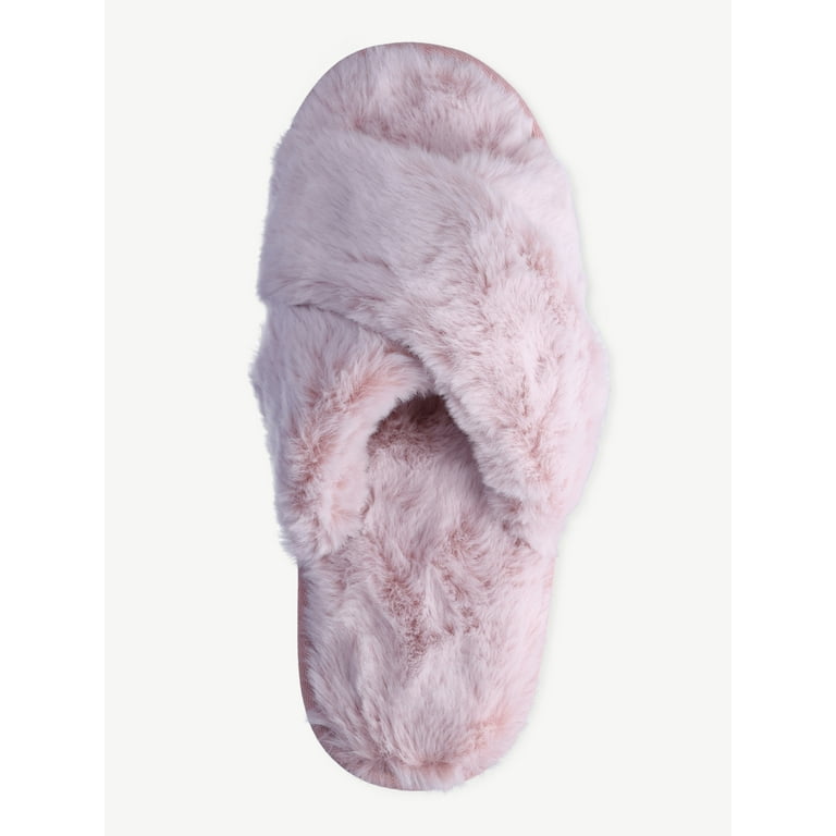 Joyspun Women's Faux Fur X-Band Slippers - Walmart.com Joyspun Women's Faux Fur X-Band Slippers - Walmart.com
