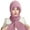 Purple_One Size, variant on HUANLEDASH Ladies Winter Integrated Hat Scarf Thickened Knitted Warm Soft Cozy Elastic Ear Neck Head Protection Windproof Pure Color Balaclava Neck Wrap Combo Lady Headwear