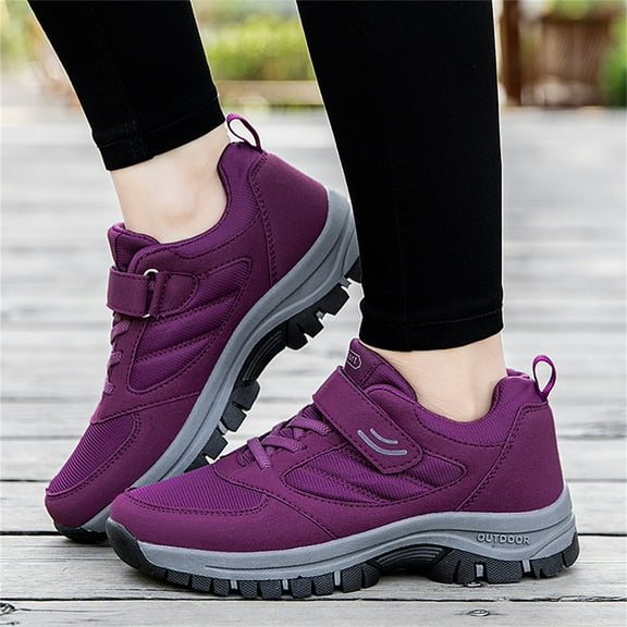 CAICJ98 Womens Shoes Women's Slip on Loafer Shoes- Comfortable Casual Walking Sneakers,Purple