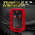 thumbnail image 5 of Xotic Tech Red TPU Remote Key Fob Cover Case w/Face Panel Compatible with GMC Sierra Yukon Canyon Cadillac or Chevrolet Silverado 1500 2500HD 3500HD Colorado (Fit the 4/5/6 button), 5 of 9