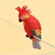 thumbnail image 3 of Figura de loro para acuario, estatuilla de resina, adorno para pecera, colgante para paisajismo. Rojo, 3 of 7