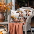 thumbnail image 4 of Outdoor Pillow Covers Waterproof Pillow Cases Protector Farm Animal Bathtub Cow Sunflower Pillowcase Pack of 2 Farmhouse Wooden Throw Cushion Case for Pation,Couch,Living Room Sofa, 16x16 in, 4 of 9