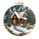thumbnail image 1 of Wartleves Kit de bordado navideño, kits de punto de cruz navideños, kit de bordado de invierno, kits de bordado navideño para adultos, patrones de bordado navideño, para principiantes adultos, 1 of 7
