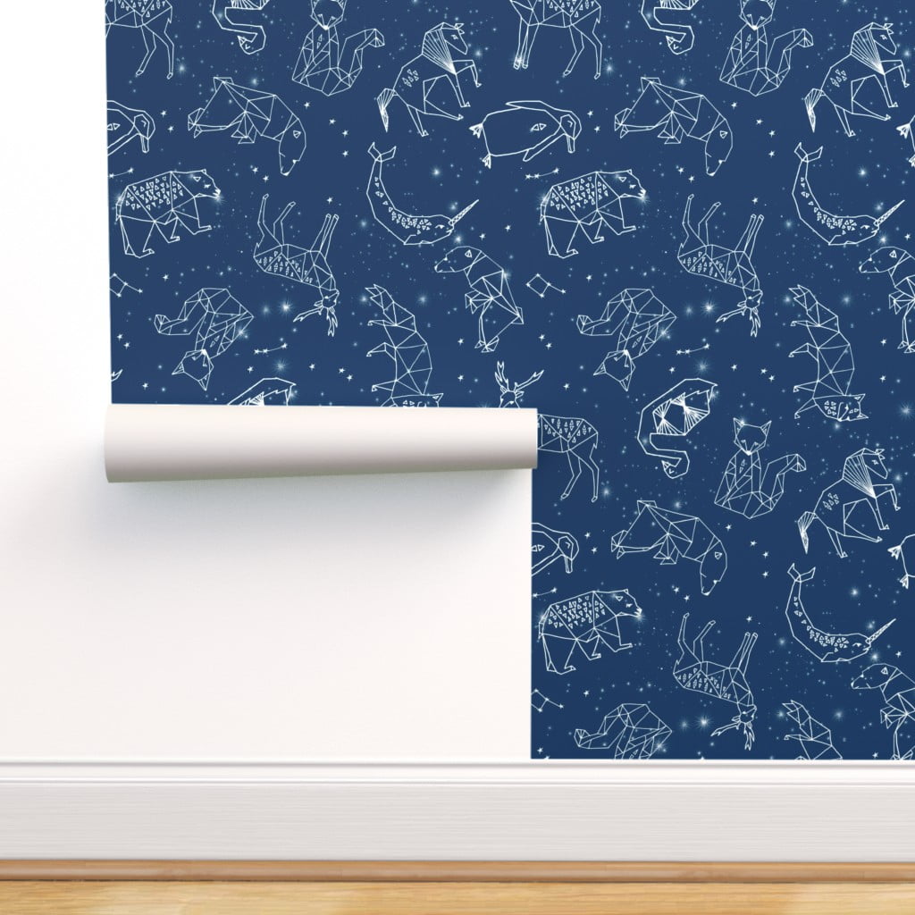 Navy Blue Removable Wallpaper / Peel-and-Stick Removable Wallpaper